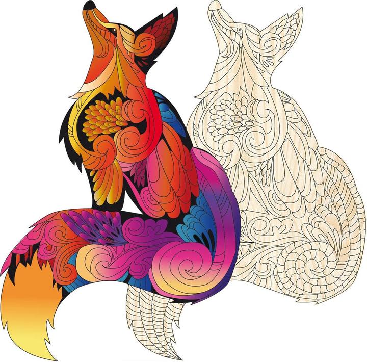 Image du produit Philos Artefakt Puzzle en bois 2 en 1 renard (143 pièces)