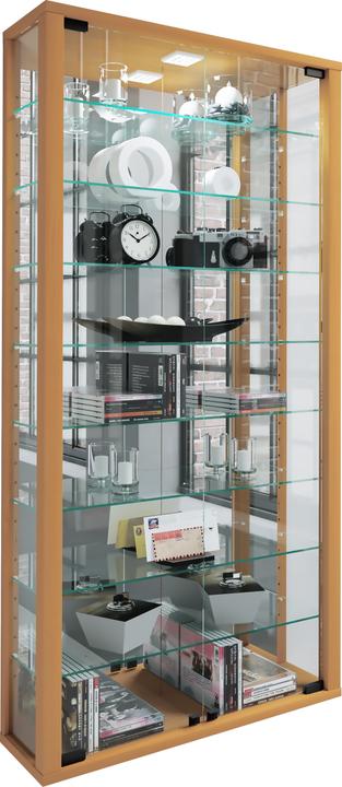 Image du produit VCM Vitrine murale vitrine de collection vitrine murale vitrine étagère armoire en verre vitrine (59 x 18 x 115 cm)