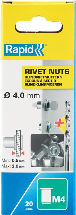 Immagine prodotto Rapid Dadi per rivetti ciechi M4