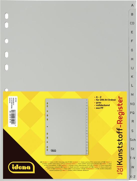 Produktbild Idena Kunststoffregister A4 A bis Z 20teilig