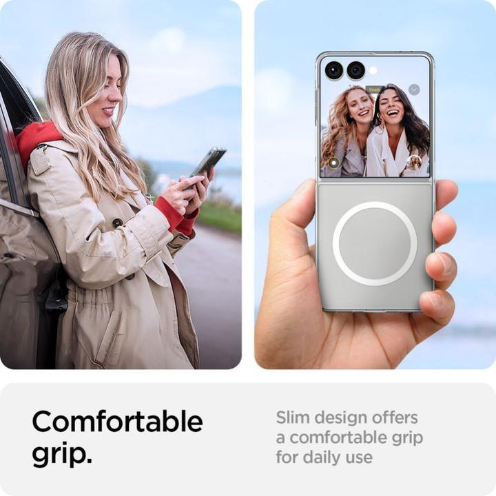 Produktbild Spigen AirSkin Mag MagSafe Case für Samsung Galaxy Z Flip 7 - Klar und Weiss (Samsung Galaxy Z Flip7)