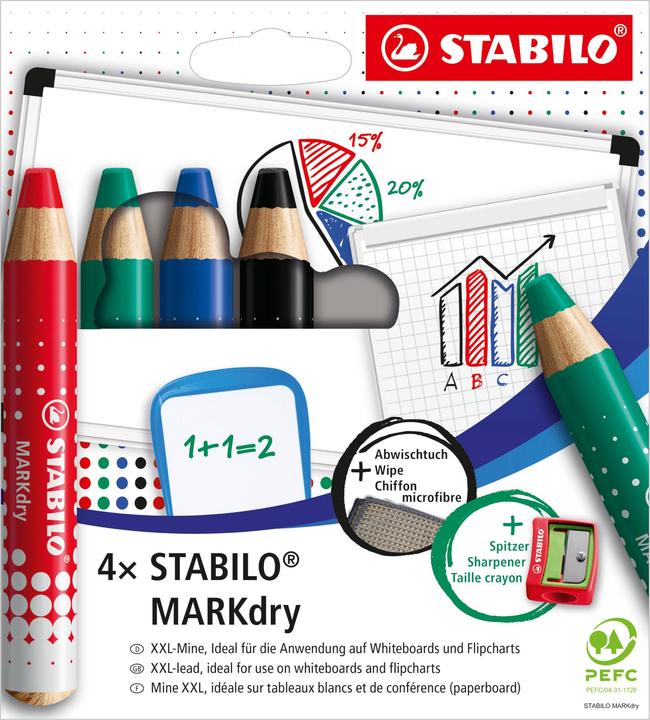 Produktbild STABILO MARKdry (4x)