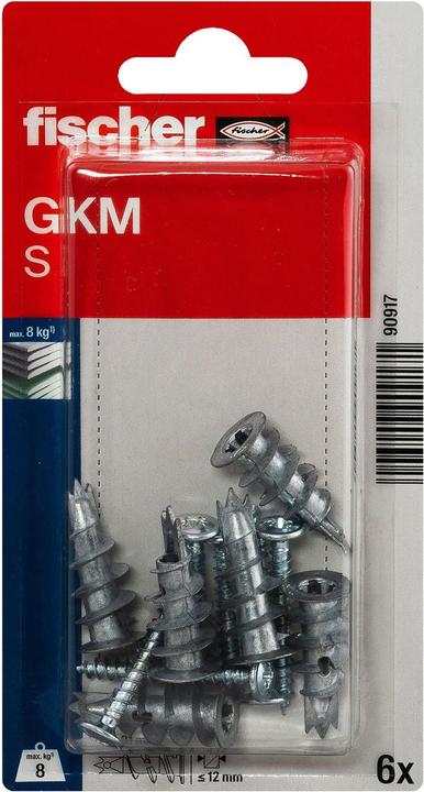 Produktbild Fischer Gipskartondübel Metall GKM S K