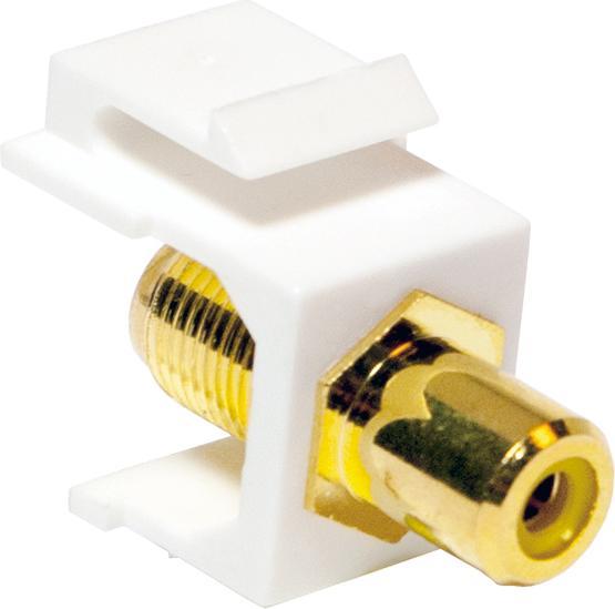 Produktbild LogiLink Keystone Verbinder Cinch Buchse F Buchse gelb