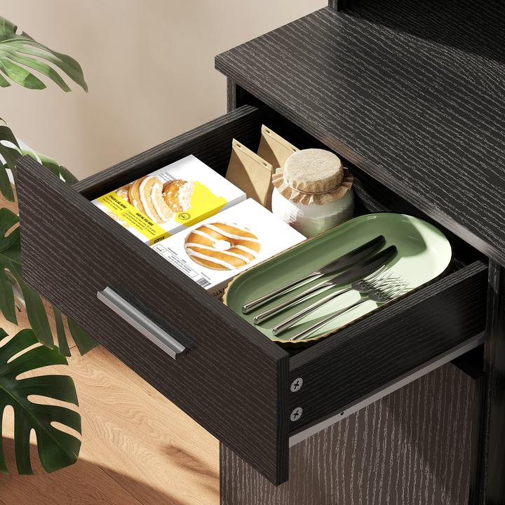 Image du produit Homcom Armoire de cuisine (80 x 35 x 180 cm)