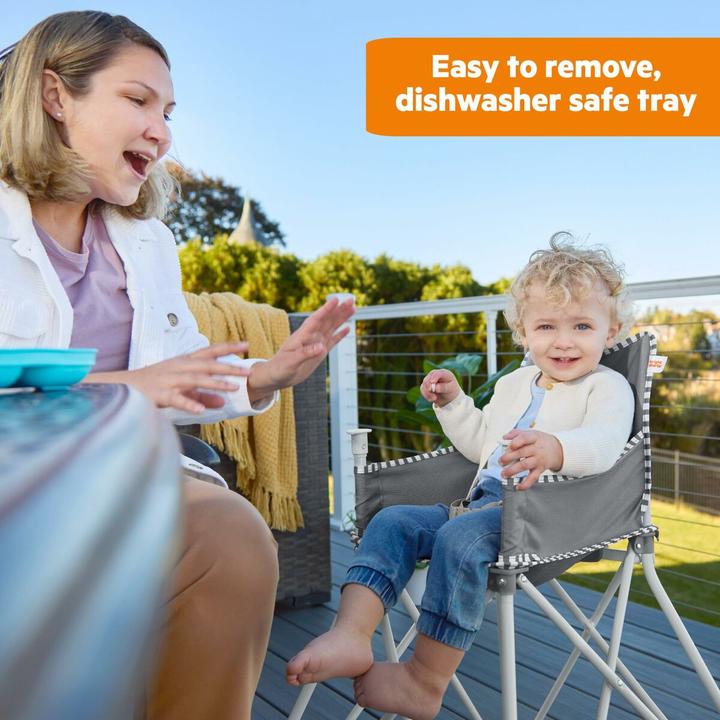 Actual product image Bright Starts Hochstuhl Pop N Dine Grau (Highchair)