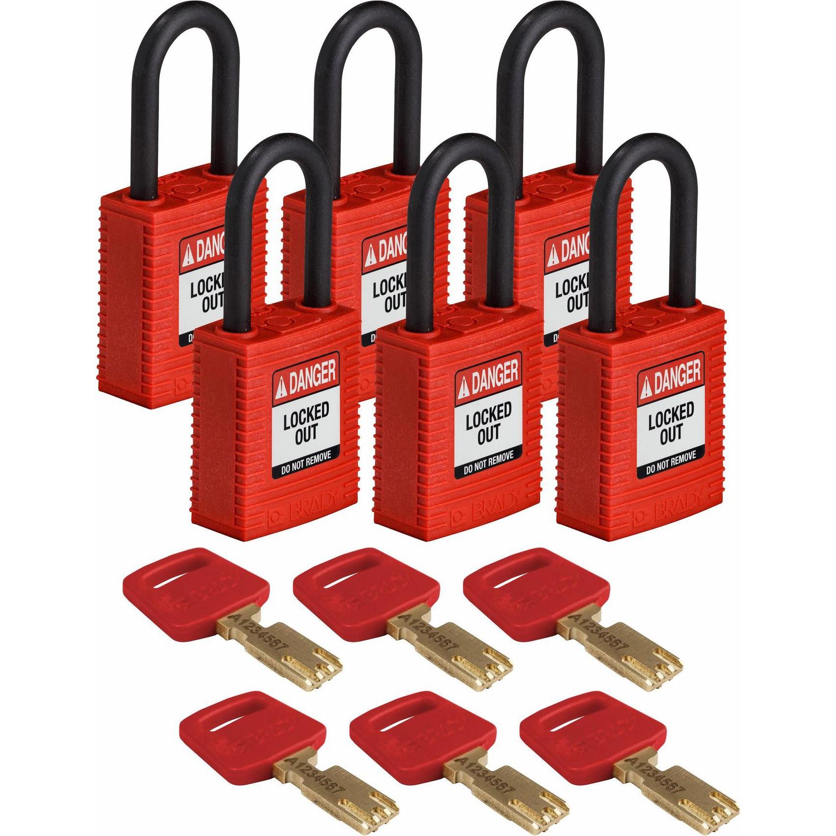 Brady, Vorhängeschloss, SafeKey Nylon Lockout-Vorhängeschloss