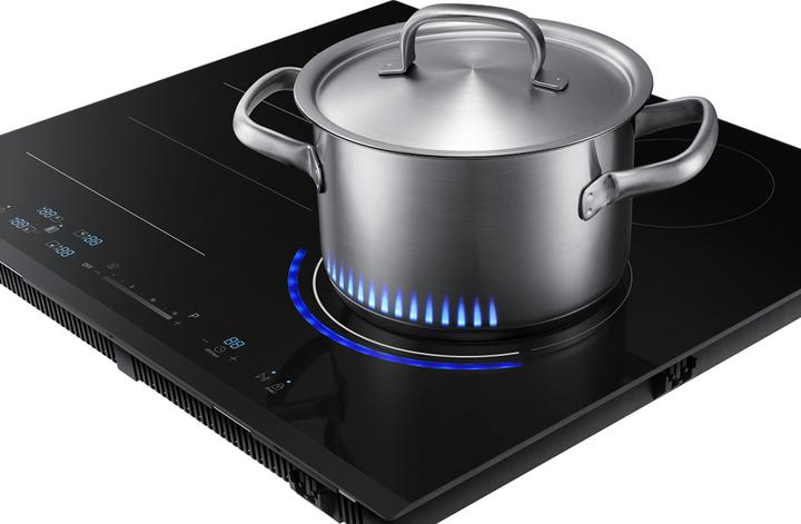 Produktbild Samsung NZ64N9777BK/E1 Induktion, 60cm, 15 Leistungsst., Virtual Flame, Ice Blue