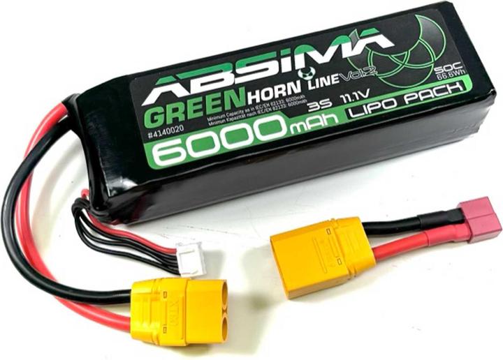 Absima Greenhorn Vol.2 LiPo 3S 11,1V-50C 6000 SC (XT90/T-Plug) (11.10 V, 6000 mAh)