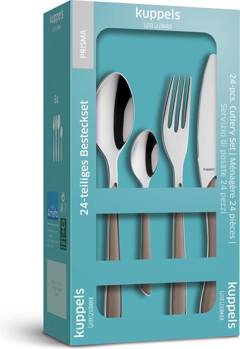 Immagine prodotto Kuppels Set di posate 24 pezzi cacao 2294 Prisma (24 Pezzo/i, Set di posate)