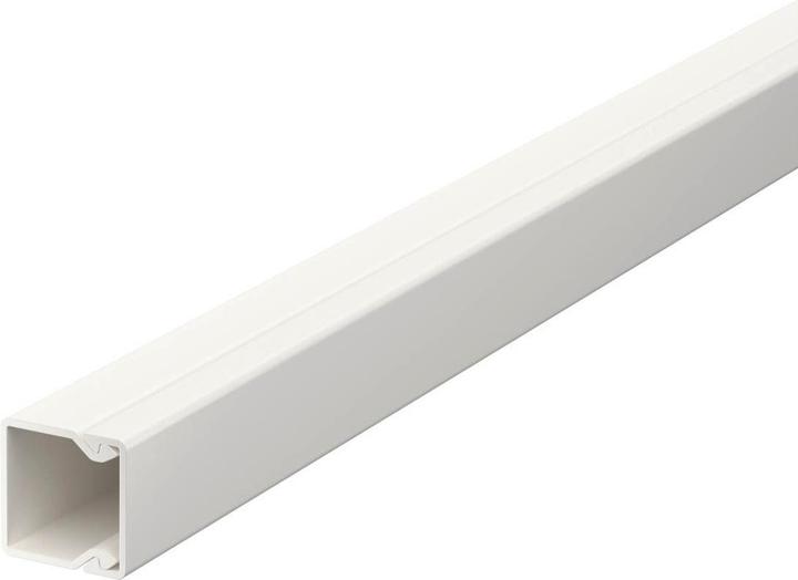 Image du produit OBO Bettermann Canal de mur et de plafond avec partie supérieure, 15 x 15 mm, longueur 2 m, blanc pur (Conduit, 200 cm)