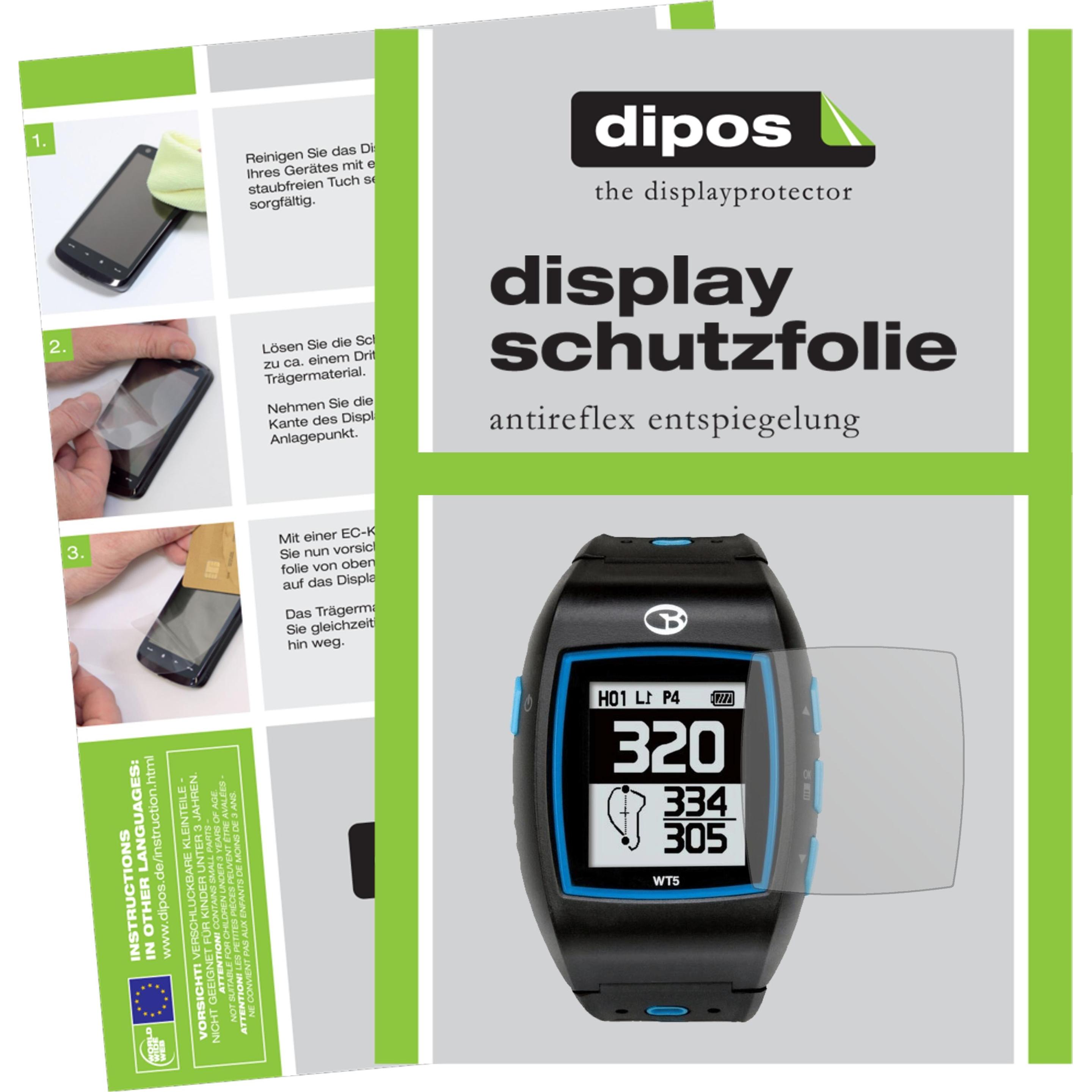 Dipos Displayschutzfolie Antireflex, Smartwatch Schutzfolie, Transparent