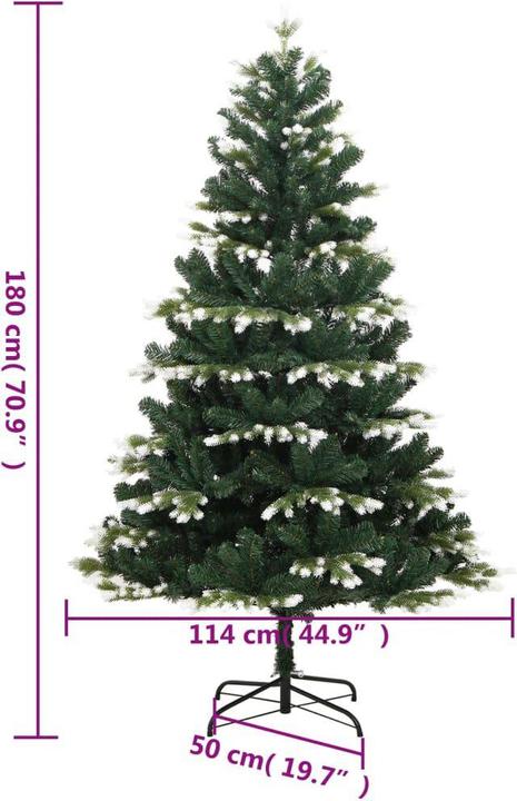 Produktbild vidaXL künstlicher klappbarer Weihnachtsbaum (180 cm)