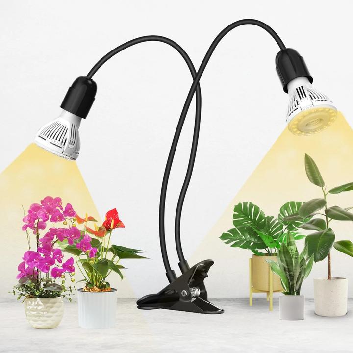 Sansi Dual Head Grow Light LED- Full Spectrum (Clip-on) (LED)