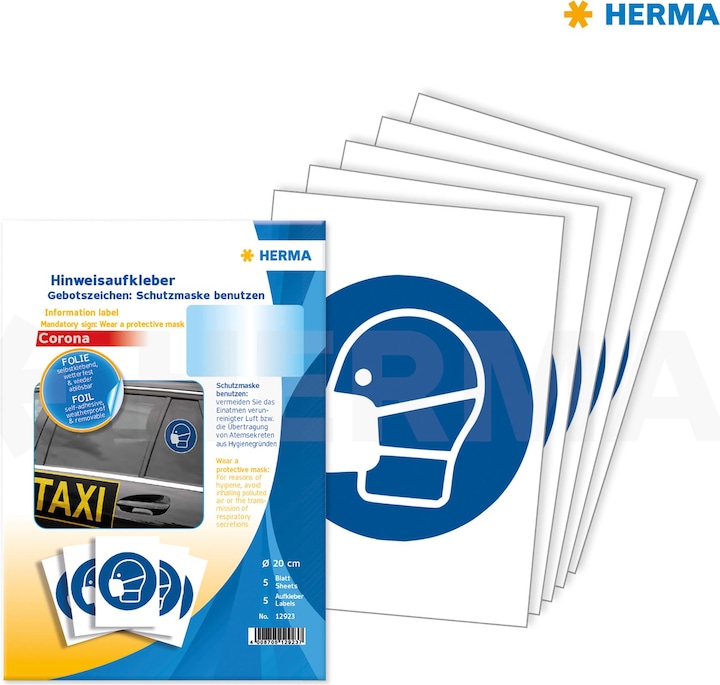 Actual product image Herma Information label