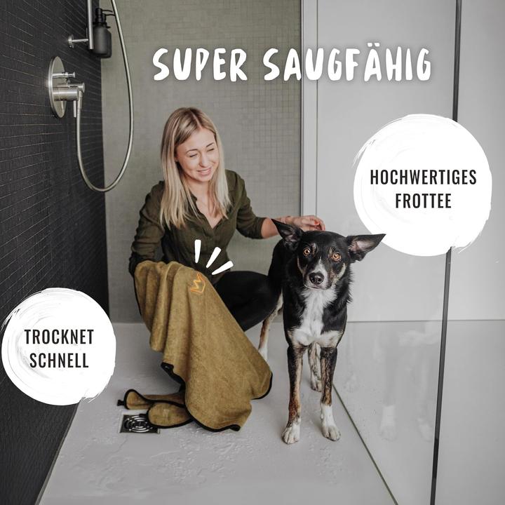 Immagine prodotto Rudelkönig Accappatoio per cani (M, Accappatoio per cani)