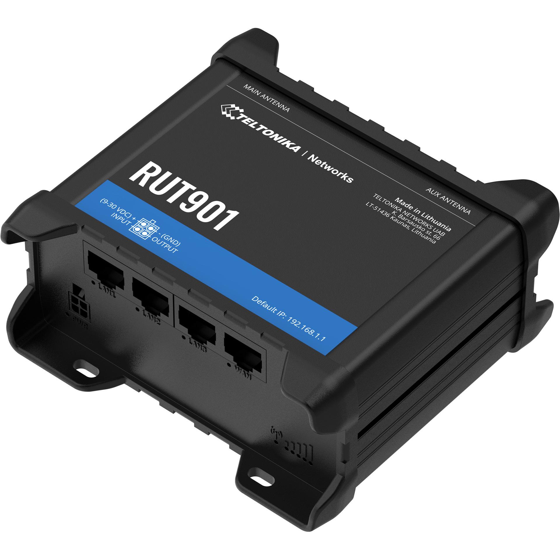 Teltonika RUT900 WLAN-Router Schnelles Ethernet Einzelband (), Router, Schwarz