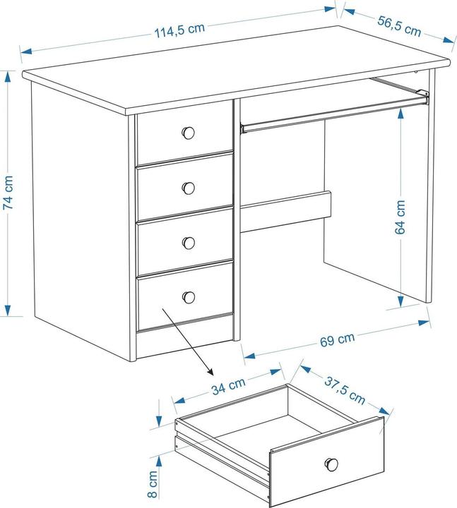 Image du produit IDIMEX Malte (115 x 60 x 73 cm)