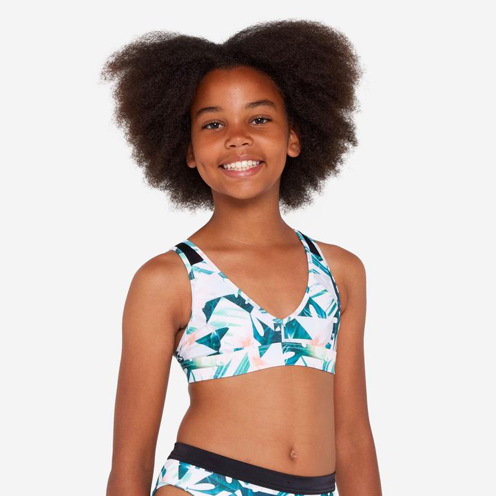 Produktbild Olaian Bikini-Oberteil Mädchen Triangel Lily weiss/geblümt (140)