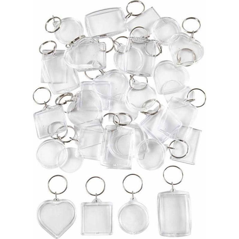 Thumbnail - Creativ Company, Schlüsselanhänger, Schlüsselanhänger 4-5 mm, 100 Stk., Transparent