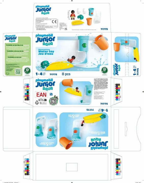 Produktbild Playmobil JUNIOR AQUA: Wasserfalltank mit Rutsche (71775, Playmobil Junior)