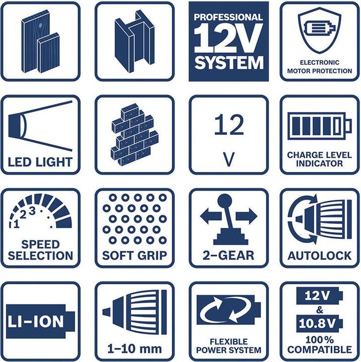 Productafbeelding Bosch Professional GSB 12V-15 Professional (Solo versie) (Oplaadbare batterij)