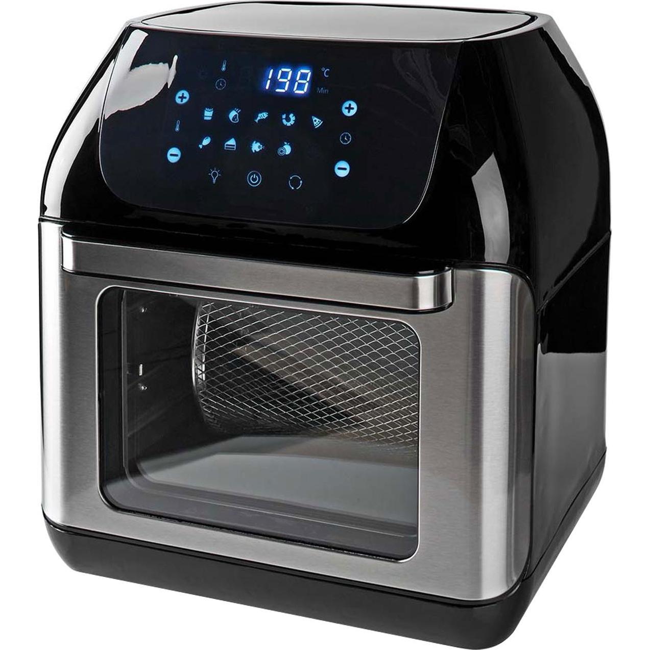Nedis Heissluft Friteuse 12 l Timer: 60 min Digital Schwarz, Fritteuse, Schwarz
