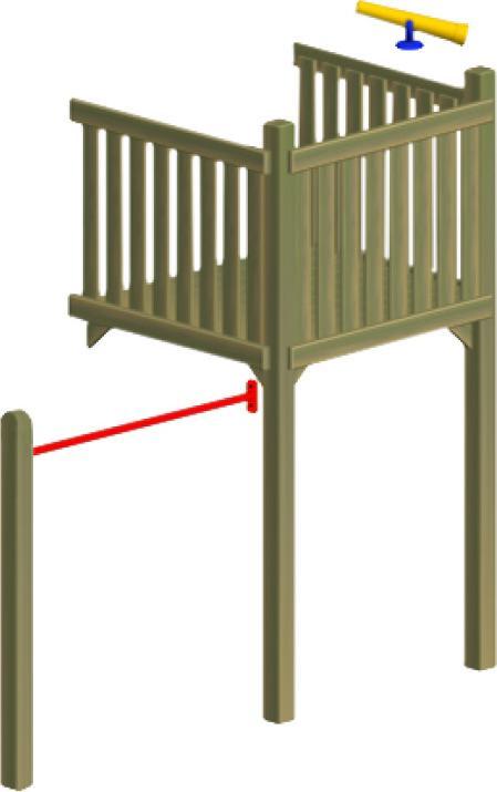 Neogard Horizontal bar with post