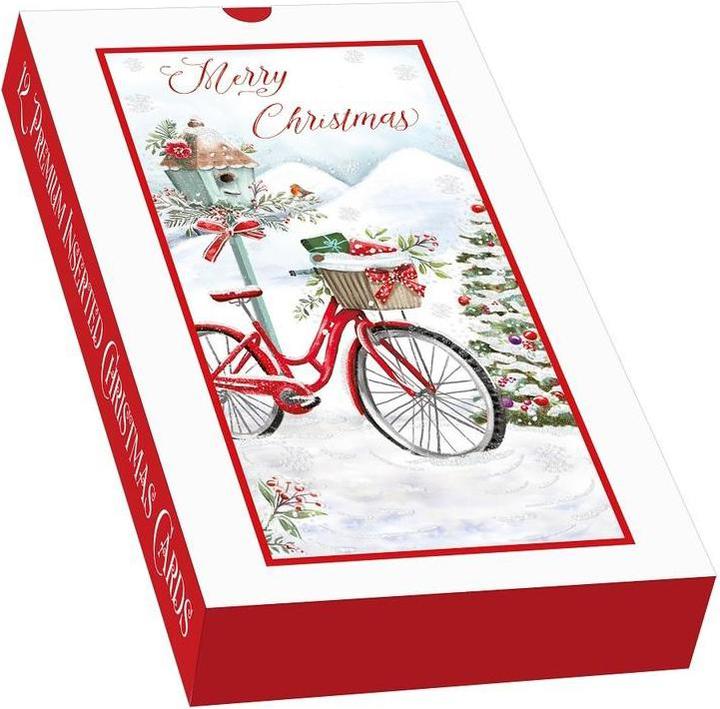 Actual product image Out of the blue Narrow Christmas card Festive Delivery 12-pack (12 pcs.)
