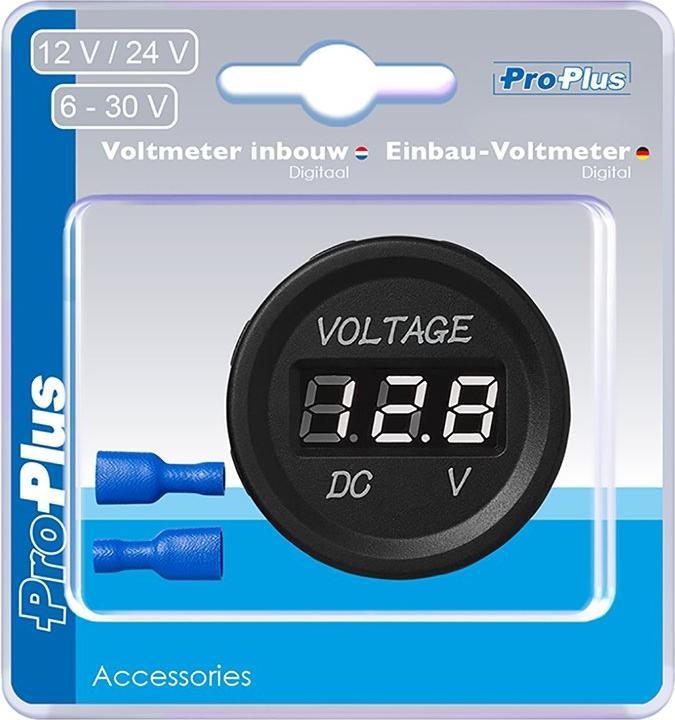 Image du produit ProPlus Voltmètre numérique encastrable 6-30V sous blister