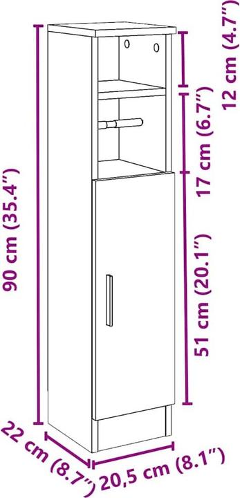 Actual product image vidaXL Badezimmerschrank