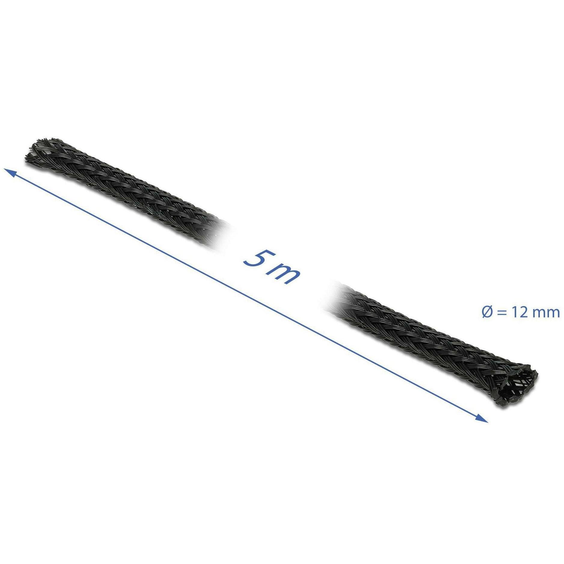 Thumbnail - Delock, Kabelschutz + Kabelführung, Geflechtschlauch (Kabelschlauch, 5000 mm)