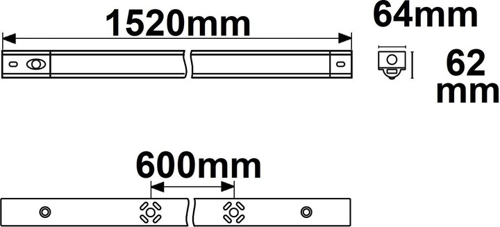 Produktbild Isoled LED Balkenleuchte (5550 lm)