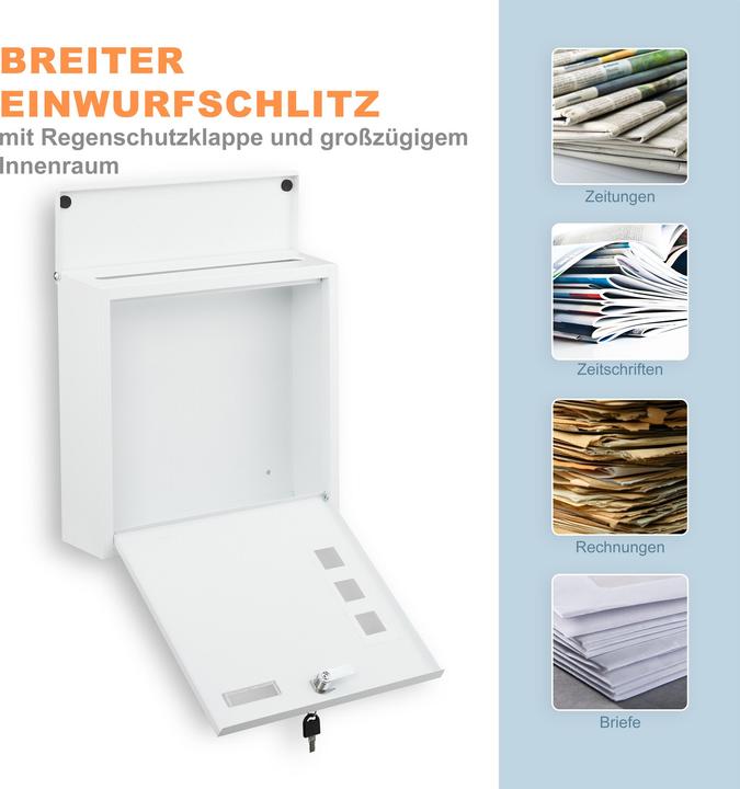 Actual product image Relaxdays Briefkasten mit Sichtfenster