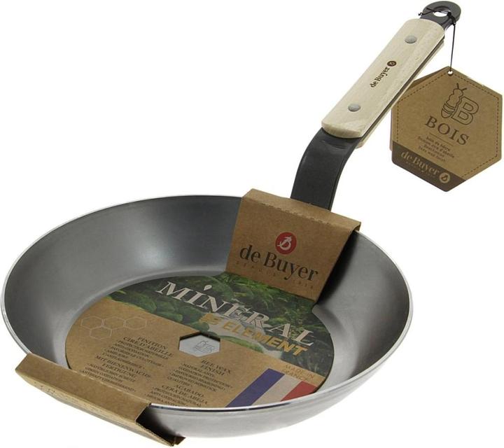Produktbild de Buyer runde Bratpfanne Bois 24 cm (24 cm, Bratpfanne, Edelstahl)