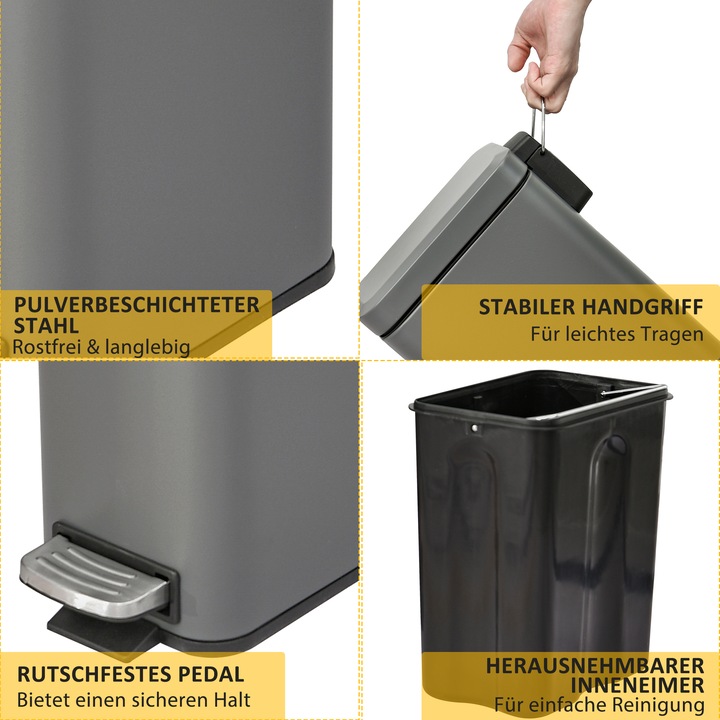 Produktbild Homcom Mülleimer mit Fusspedal (5 l)