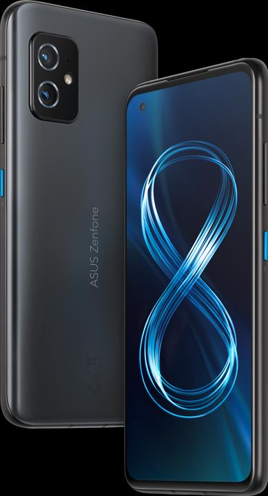 Produktbild ASUS Zenfone 8 (8GB) (128 GB, Obsidian Black, 5.92", Dual SIM, 64 Mpx, 5G)