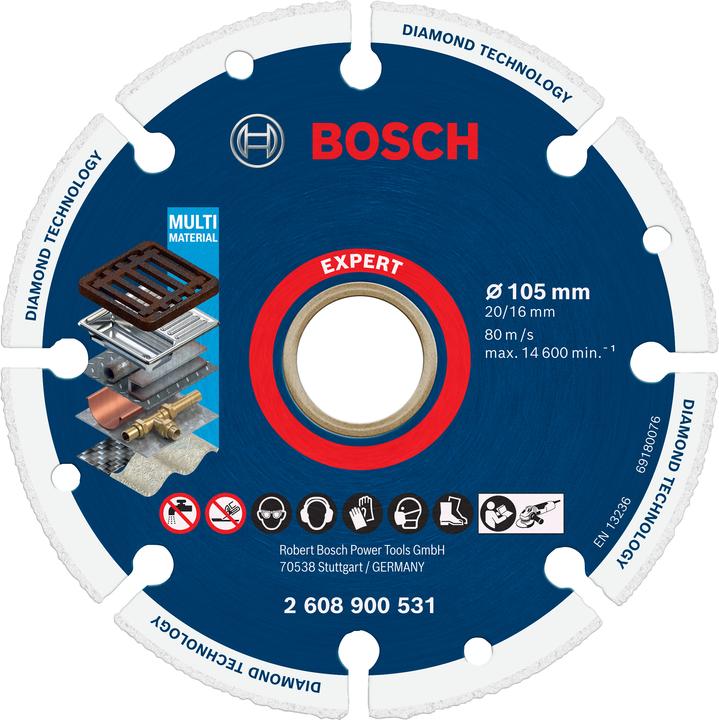 Produktbild Bosch Professional Zubehör EXPERT Diamond Metal Wheel Trennscheibe, 105 x 20/16 mm
