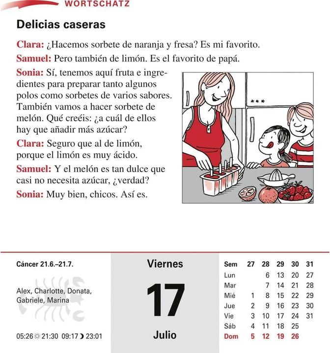 Produktbild Harenberg Spanisch Sprachkalender 2026 - Spanisch lernen leicht gemacht - Tagesabreisskalen (12.5 x 16 cm)