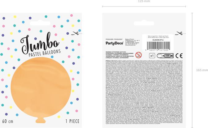 Produktbild Partydeco Ballon 60cm Pfirsich (1 x)