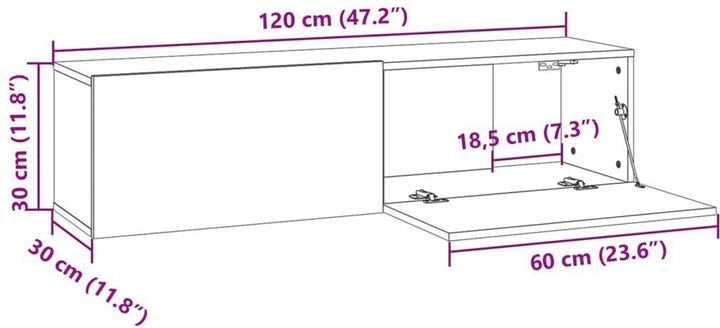 Produktbild VidaXL Jericho (120 x 30 x 30 cm)