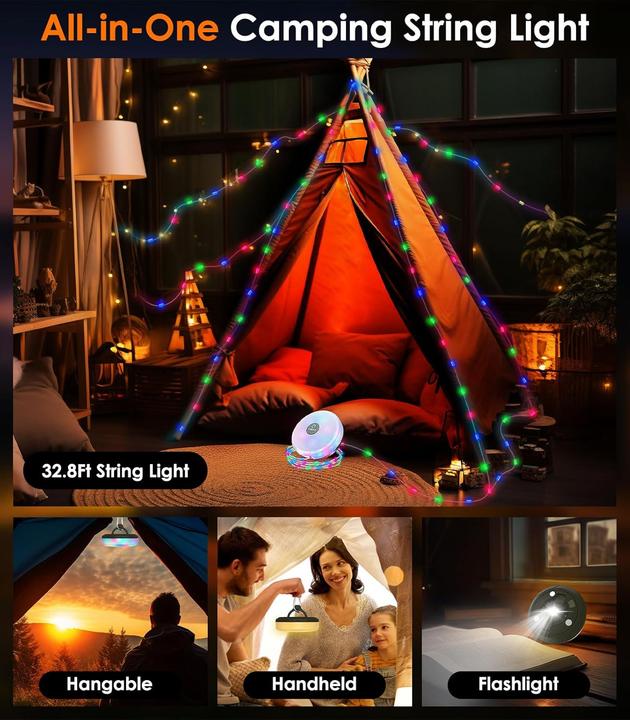 Produktbild MoKo Aufrollbare Camping-LED-Lichterkette