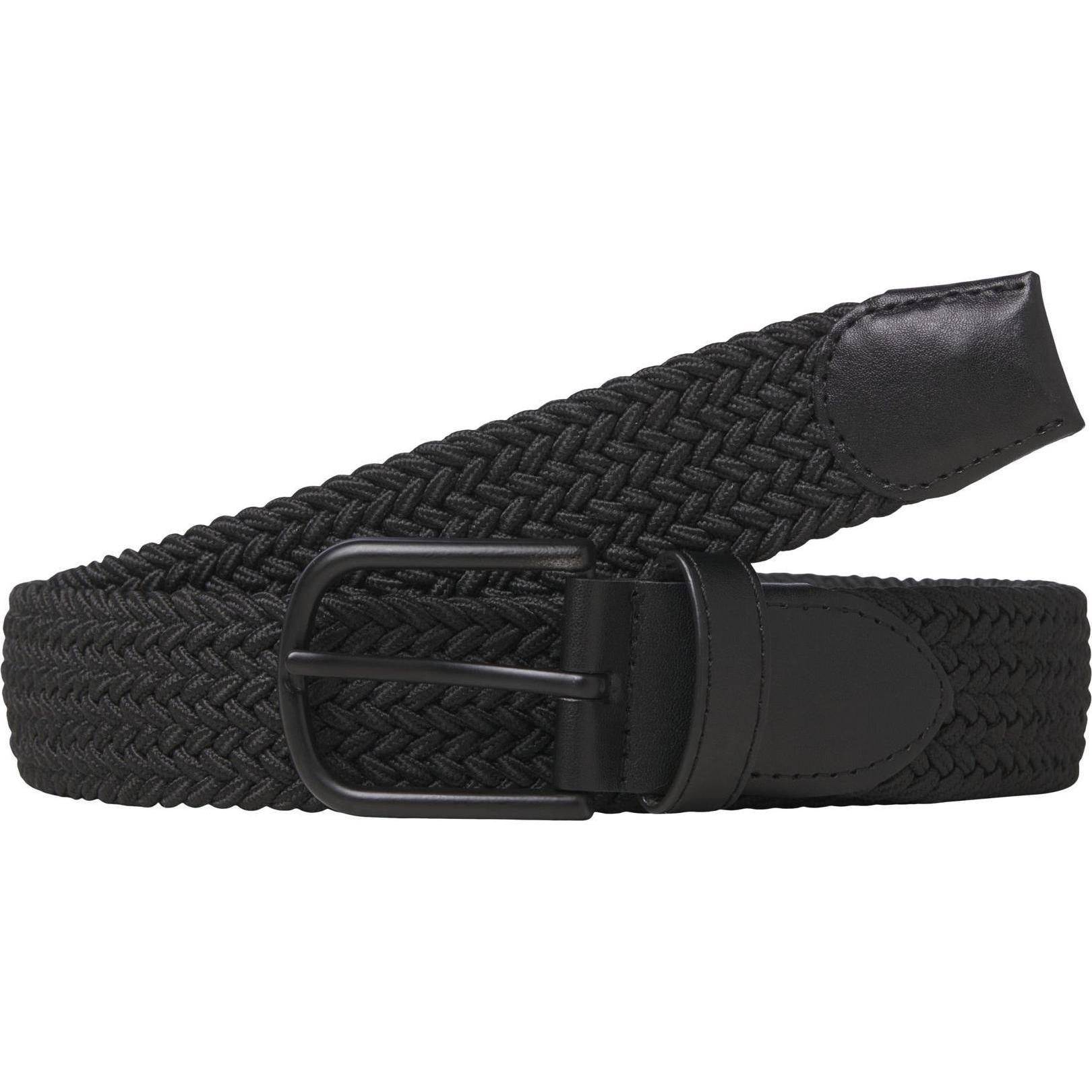 Jack & Jones Plus Size, Herren, Gürtel, Plus Size Polyester Gürtel Gürtel, Schwarz, (105)