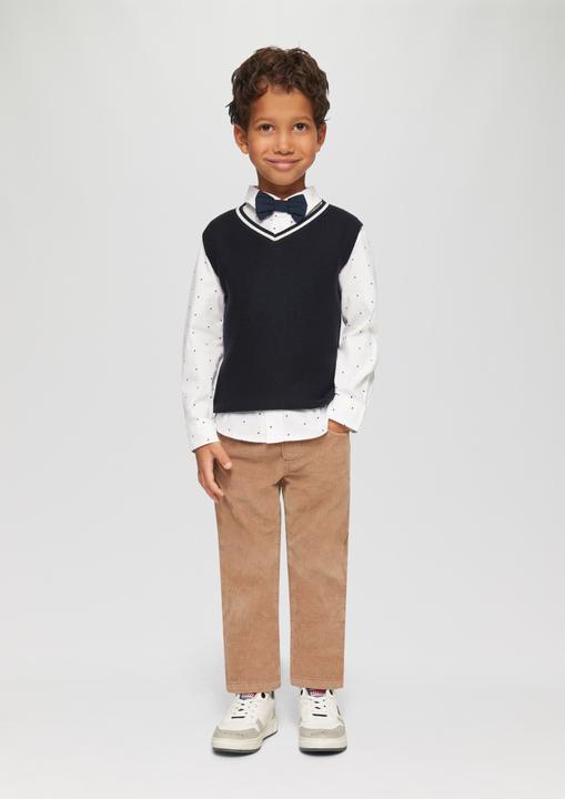 Image du produit s.Oliver Strickpullover Strickpullunder mit Kontraststreifen