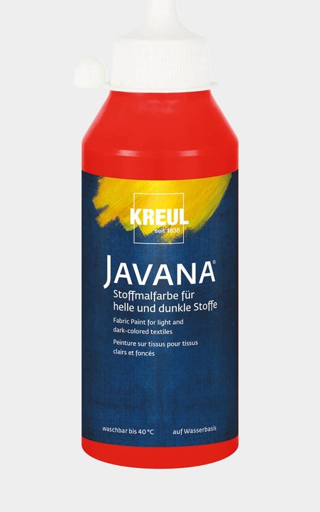 Actual product image Kreul Javana fabric paint for light and dark fabrics, 250 ml (Red, 250 ml)