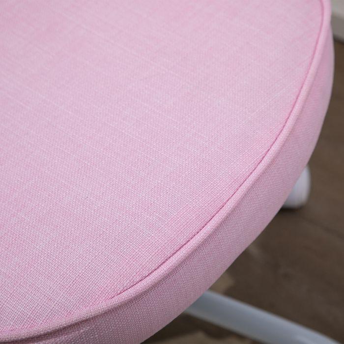 Actual product image Swisshandel24 Executive chair computer chair heart-shaped pink linen fabric