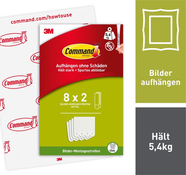 Actual product image Command Picture Hanging Strips M (5.40 kg)