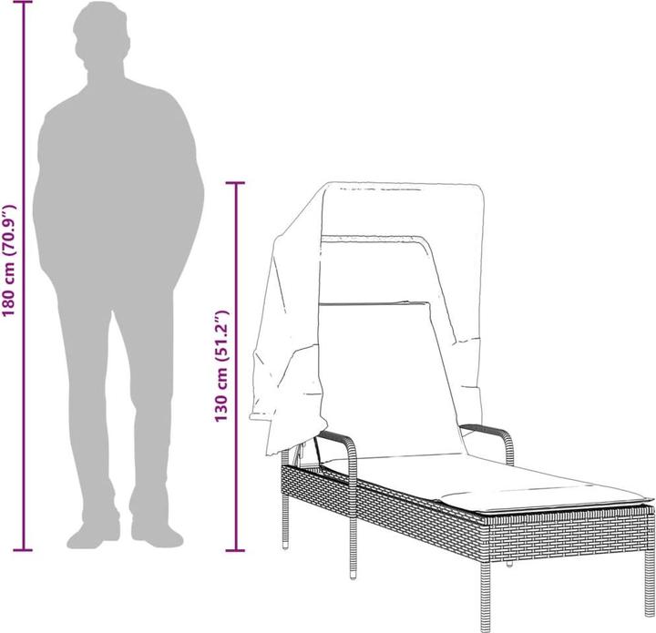 Immagine prodotto vidaXL Sonnenliege (114 cm)