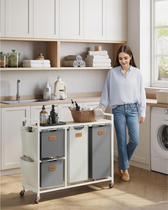 Produktbild Vasagle Wäschekorb mit 4 Körben (150 l)