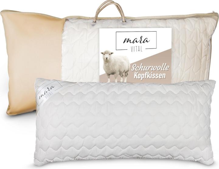 Immagine prodotto Mara Vital Cuscino in pura lana vergine (65 x 100 cm)